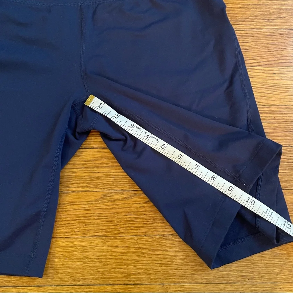 Land’s End Relaxed Navy Blue Biker Shorts with Waistband Pocket